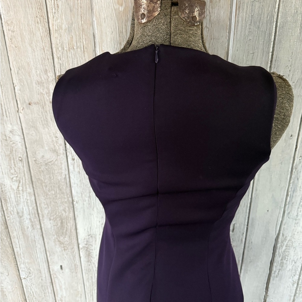Maia Chic Sleeveless Ruffle Hem Dress in Deep Purple - Picture 7 of 10